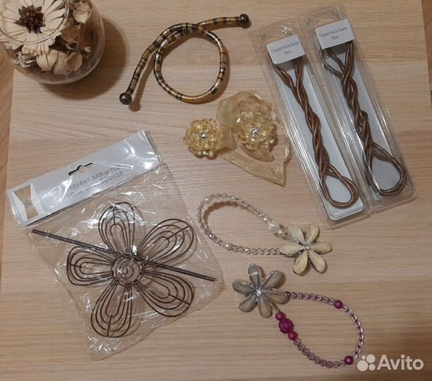 Прихваты зажимы для штор новые разные