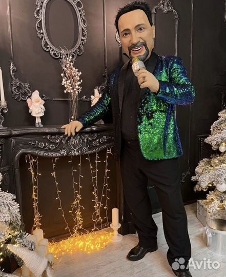 Михайлов, Киркоров, Ревва ростовые куклы