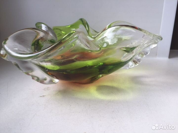 Ваза пепельница богемское стекло