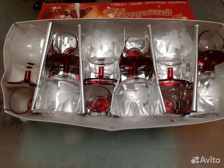 Набор новый бокалы со стопками