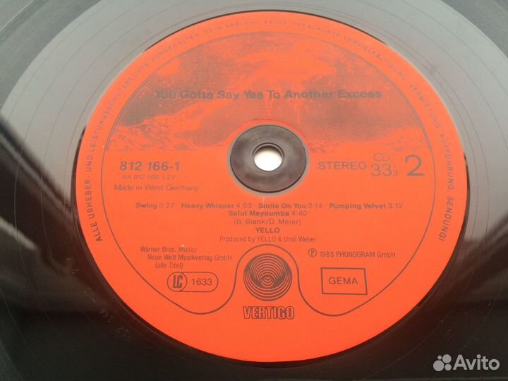 Yello - You Gotta Say Yes To Another Excess