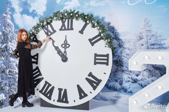 Часы новогодняя фотозона