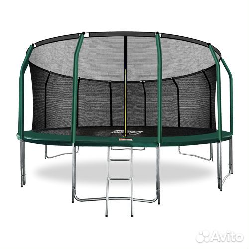 Батут с сеткой и лестницей Arland премиум 16 ft