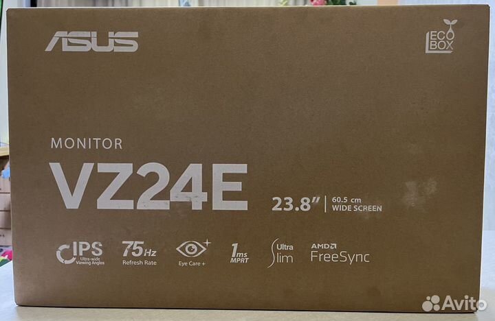 Монитор asus VZ24E 23.8, новый