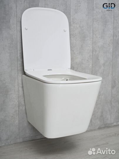 Безободковый подвесной унитаз белый Gid Tr2143