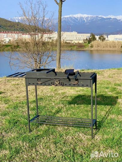 Мангал полная комплектация/ с подставкой под казан