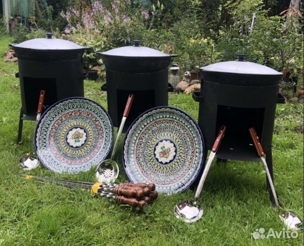 Казан чугунный + Печь для узбекского казана
