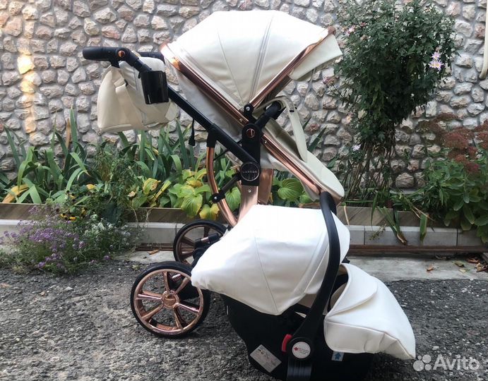 Коляска 3 в 1 Эко кожа