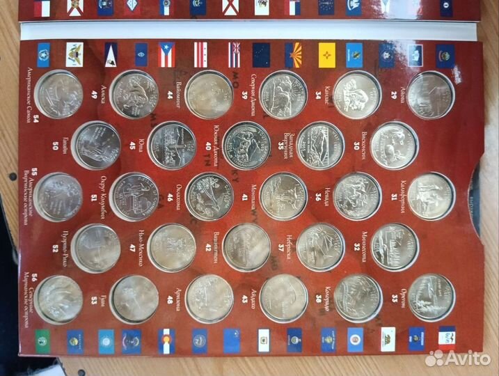 Штаты США (25 центов)