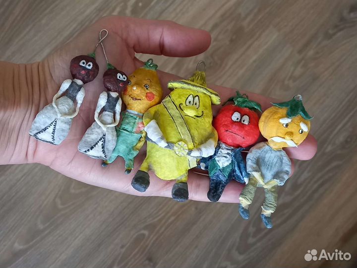 Ватные елочные игрушки