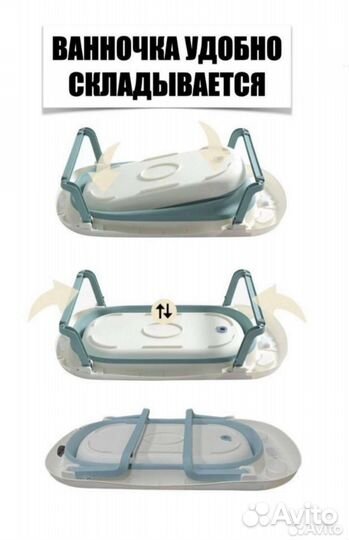Ванночка детская для купания складная