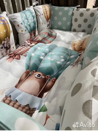 Бортики в кроватку для новорожденных