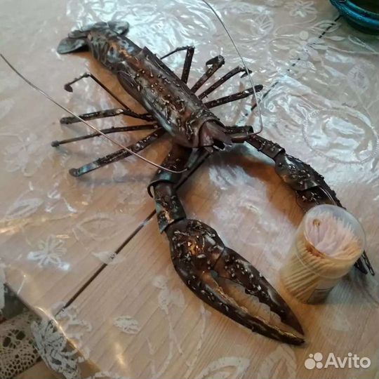 Рак из металла, сувенир, панно