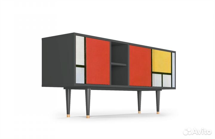 Тв-тумба T5 - Антрацит - Composition with Blue, Re