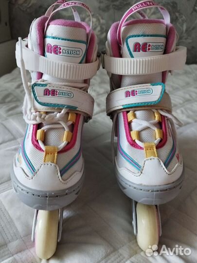 Роликовые коньки раздвижные девочек размер 26-31