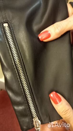 Куртка косуха женская, итальянская эко кожа
