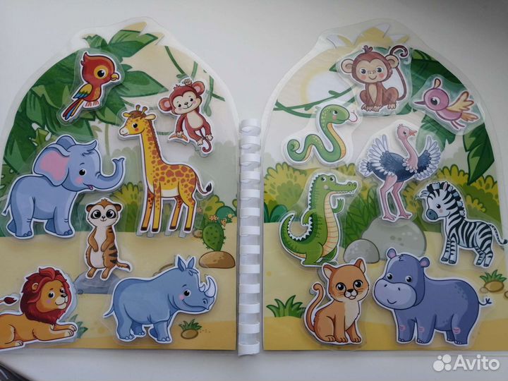 Игры на липучках с животными