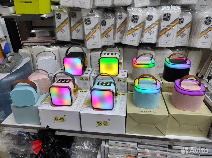 Микрафон караоке беспроводной портативная колонка