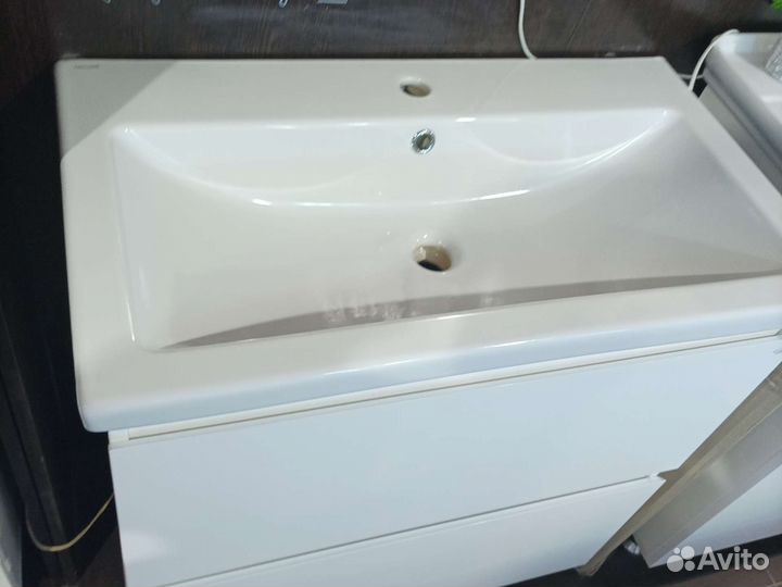 Тумба для ванной 80 см подвес, напольная краска