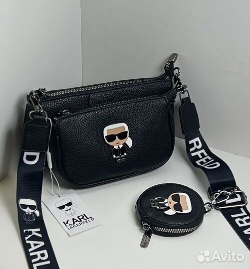 Сумка karl lagerfeld 3в1 через плечо