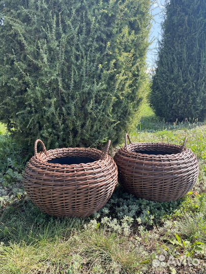 Кашпо из ротанга