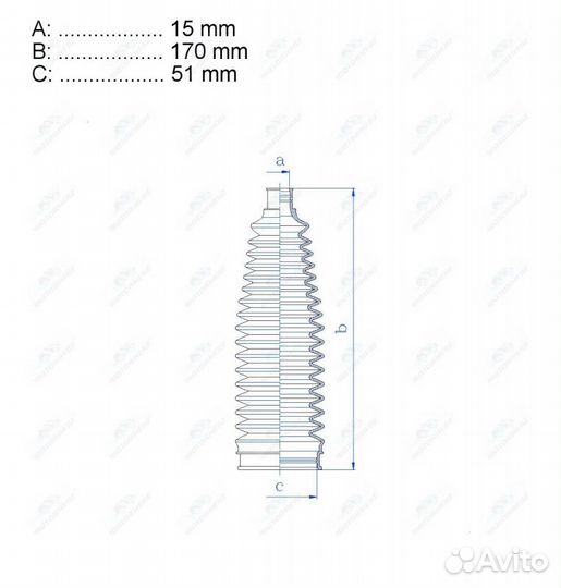 Пыльник рулевой рейки