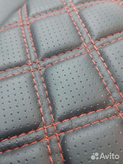 Чехлы на renault logan1 с 2004 Ромб красная строка