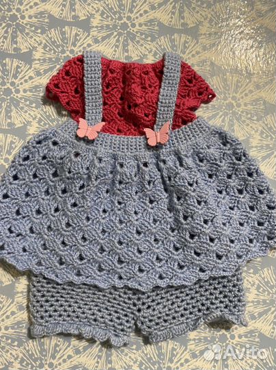 Одежда для кукол и вязаных игрушек.Вязаная одежда