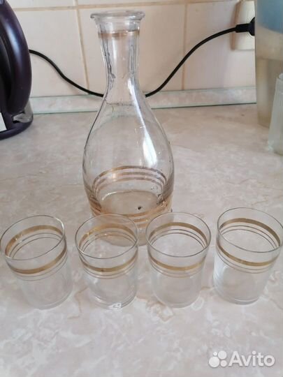 Графин и 4 стопки СССР