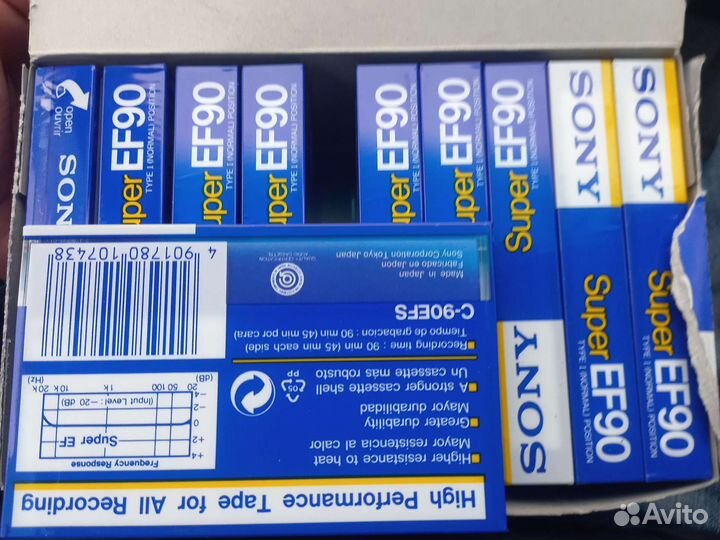 Аудиокассеты новые запечатанные sony