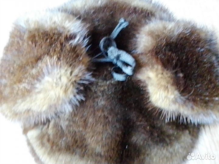 Норковая шапка мужская немного б/у, р. 58 - 60