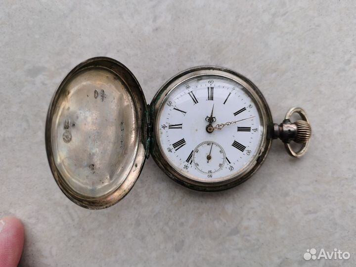 Часы карманные 19 век Spiral Breguet серебро 800