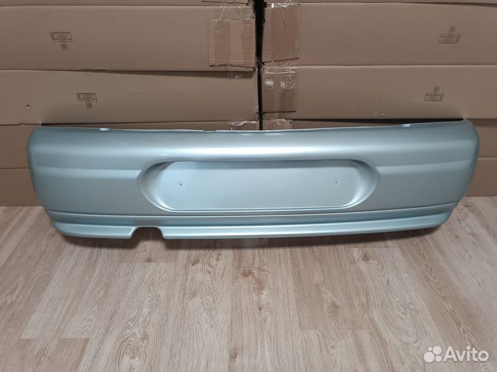 Бампер задний ваз 2110 опал (серебристо голубой)