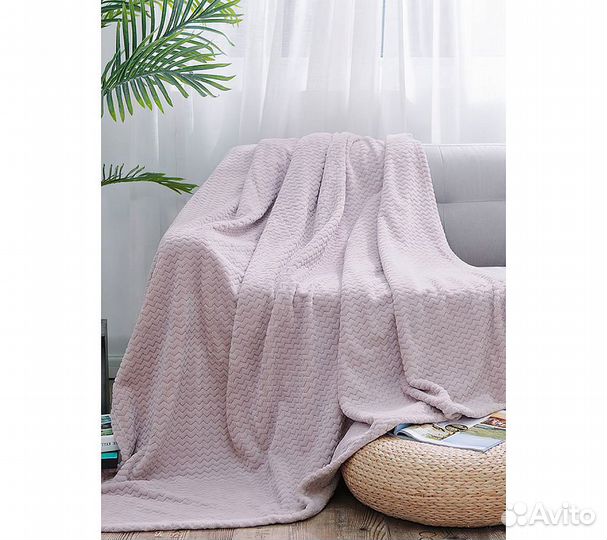 Плед GoodNight Велсофт 200х220, светло-розовый