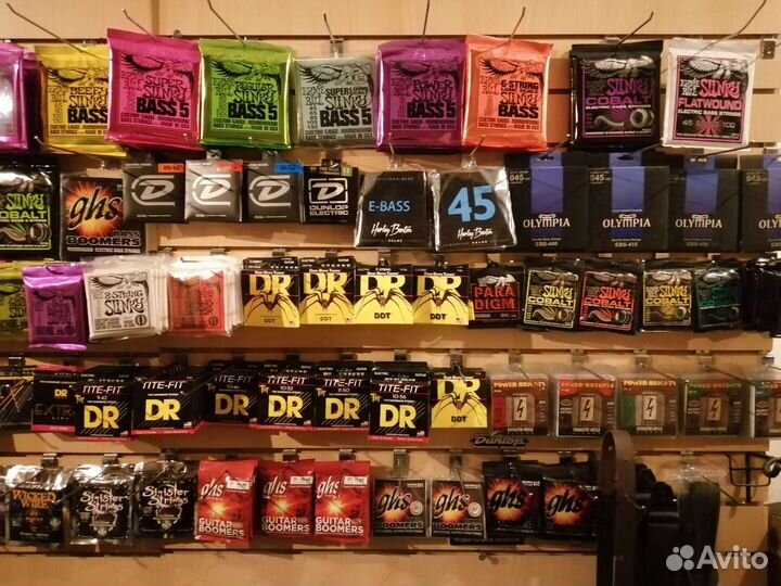 Струны Elixir, Ernie Ball, Savarez, Dunlop, DR