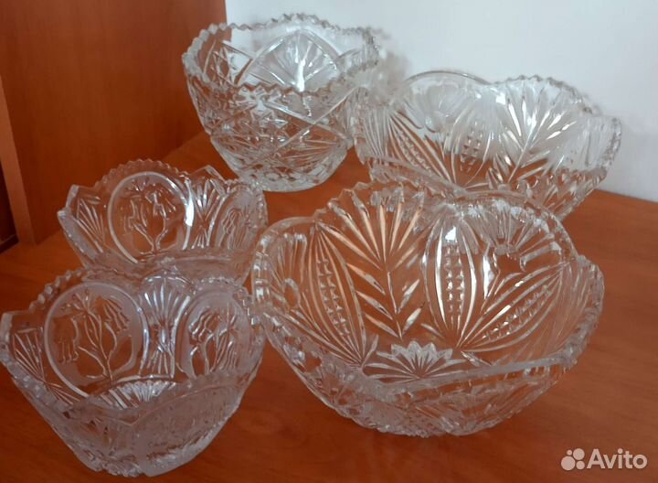 Салатник хрустальный СССР