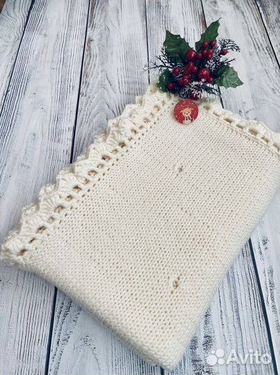 Плед детский вязаный ручная работа