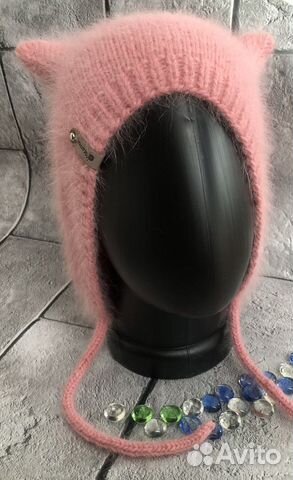 Шапка-кошка с ушками