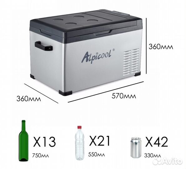 Компрессорный холодильник Alpicool C30