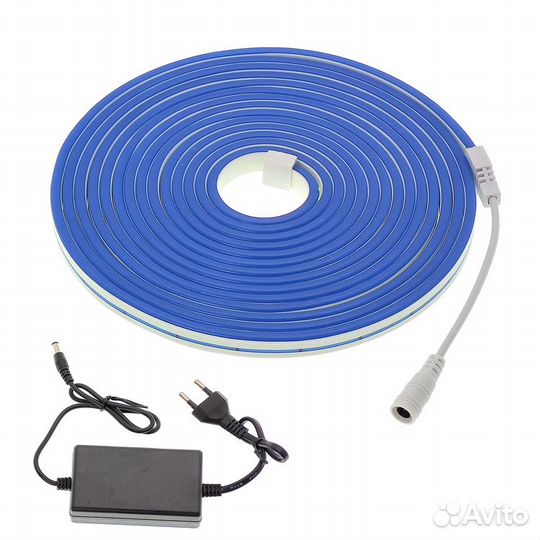 Лента неоновая 5метров (IP65 12V) Синяя