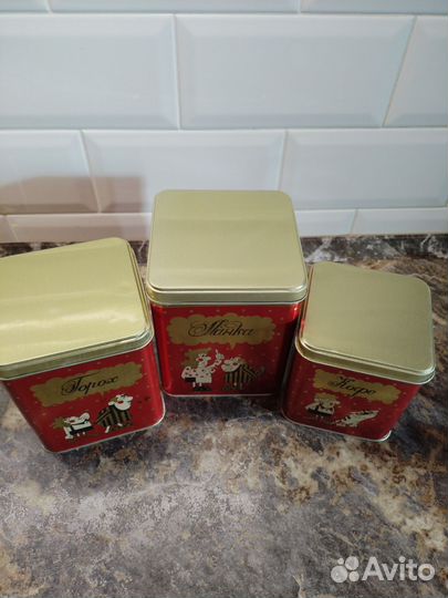 Банки жестяные для сыпучих продуктов. СССР