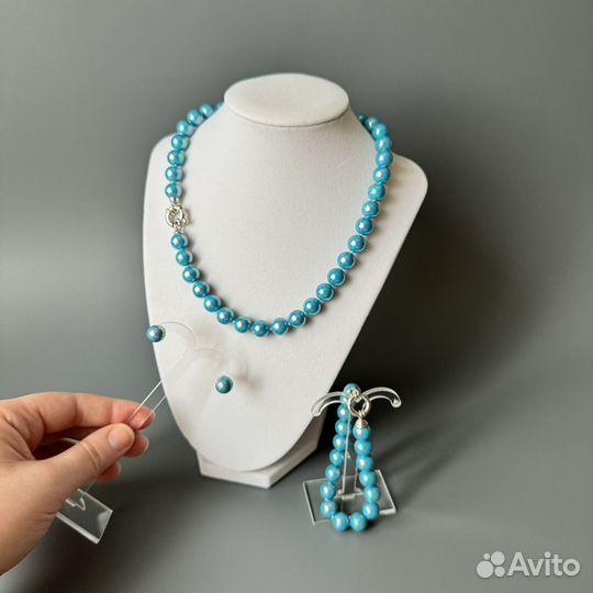 Жемчуг Майорика Majorica колье браслет серьги