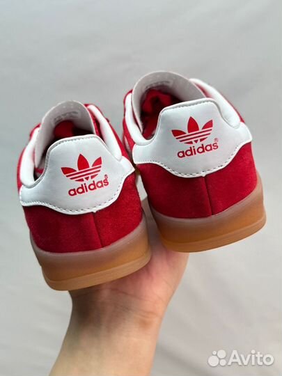 Adidas Gazelle red scarlet cloud white