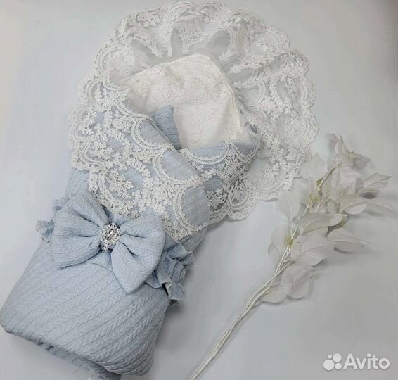 Конверт вязанный на выписку