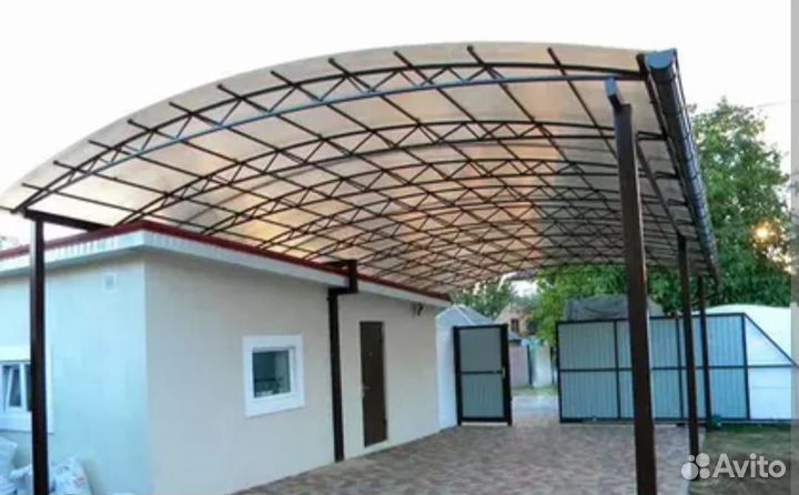 Навесы арочные прямые