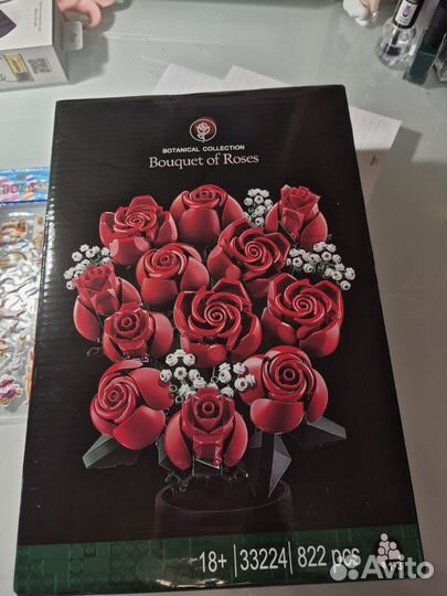 Конcтруктоp 10222 Bouquеt оf Rоsеs aнaлог legо