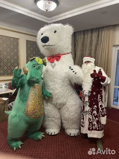 Белый мишка поздравление аниматор на праздник