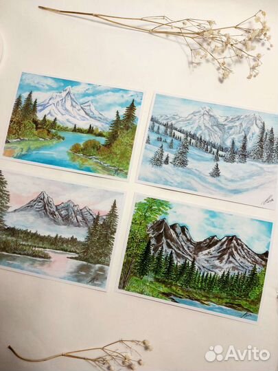 Авторские открытки Акварелью 