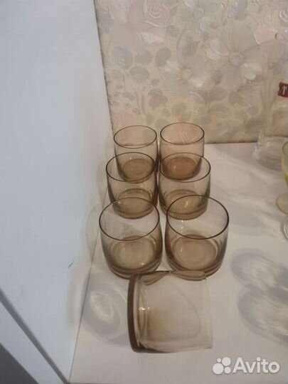 Рюмки стаканы цветное стекло