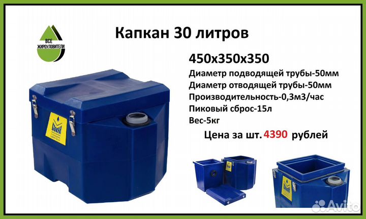 Жироуловитель, под мойку Эко-Пифагор 0,5-25 плюс